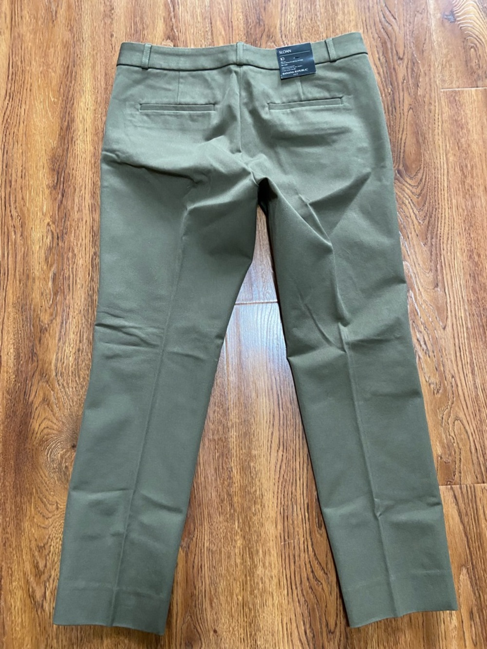 Banana Republic Sloan Olive Green Women's Trousers size 10 NWT